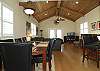 Dining, kitchen and living area open to each other