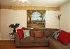 Upper level loft area with big screen TV!