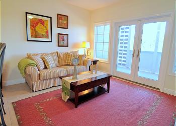Living Room with private deck