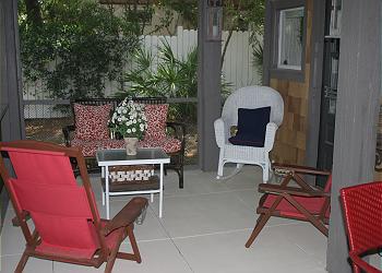 Relax on the screened porch!