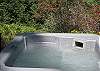 Jacuzzi next to deck with wonderful views