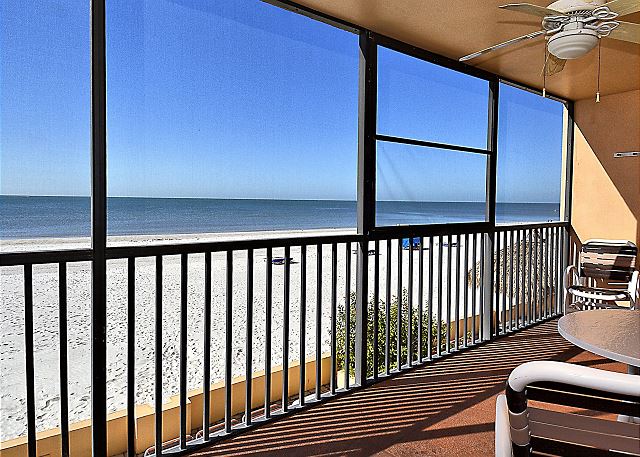 View from large beach front balcony!