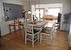 Dining table for 6 plus bar seating for 2!