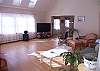 Main living area with large picture window looking out toward the lake