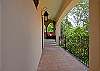 Upstairs hallway connecting bedrooms and loggia room, at Villa Antigua luxury vacation rental home in south Jaco beach, Costa Rica