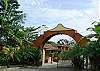 Maingate with guardhouse at La Flor beachfront gated community on the North side of Jaco beach Costa Rica