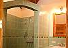 Second guest house bathroom with shower at Casa Milagro beachfront vacation rental villa in Jaco, Costa Rica