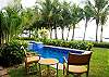 Pool and children's pool overlooking the beach at Hermosa Palms Villa La Costa luxury vacation rental in Playa Hermosa, Costa Rica.