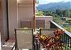 Balcony dining area at Jaco Bay 4703 vacation rental condominiums in Jaco beach. Umbrella no longer available.