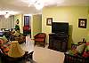 Living area with 32 LCD TV at Costa Linda vacation rental condominiums in Jaco, walking distance to the beach.