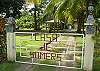 Front gate at Casa de Somers vacation rental in Esterillos near Manuel Antonio