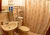 Master ensuite bathroom with shower at Costa Linda condominium vacation rental in Jaco, walking distance to beach.