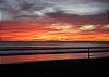 Sunset view as seen from the beach in front of Casa Milagro vacation rental villa in Jaco, Costa Rica