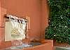 Fountain at entrance of Vista Mar, location of our oceanview vacation rental condo in Jaco downtown.