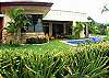 View from the beach of Hermosa Palms Villa La Costa luxury vacation rental in Playa Hermosa, Costa Rica.