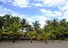 View of the property from the beach at La Flor beachfront gated community on the North side of Jaco beach Costa Rica