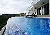 Infinity edge pool at Casa Infinito luxury ocean view vacation rental home at Valle Perdido in Playa Hermosa, Costa Rica