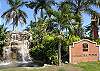 This is the entrance to the exclusive beach front gated community of Hermosa Palms, Vacation Rental, Jaco, Costa Rica.
