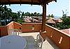 View of the ocean and the community pool from the roof top terrace at Casa McDermott vacation rental house at Hermosa Palms, in Playa Hermosa, near Jaco, Costa Rica