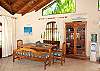 Dining table in the main house at Casa Milagro beachfront vacation rental house in Jaco, Costa Rica