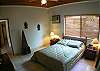 Bedroom with Double bed and ensuite bathroom located just off the living area.  Casa de Somers vacation rental in Esterillos near Manuel Antonio.
