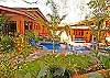 Pool area between Sonidos del Rio and Sonidos del Mar vacation rental homes in Jaco, Costa Rica, just 50 meters from the beach