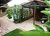 Pool area and gazebo with gas grill at Casa Miguel vacation rental house in Jaco beach