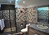 Second bathroom with shower at Hermosa Palms Casa McDermott ocean view vacation rental house in Hermosa beach, near Jaco, Costa Rica