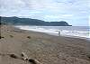 View of the beach in front of La FLor,  beachfront gated community on the North side of Jaco beach Costa Rica
