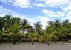 View of the property from the beach at La Flor beachfront gated community on the North side of Jaco beach Costa Rica