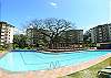 View of the pool area and condos at Costa Linda 3-20 vacation rental condominium Jaco Costa Rica