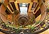 View of Foyer with fountain (no water) from second floor at Casa Tortuga vacation rental house at Hermosa Palms in Playa Hermosa, Puntarenas, Costa Rica