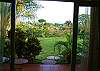 View from Living room towards Garden at Villa Oceana vacation rental home in Esterillos, Costa Rica, half way between Jaco and Manuel Antonio.