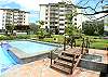 View of the children pool and BBQ at Costa Linda 3-20 vacation rental condominium Jaco Costa Rica