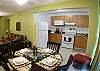 Dining area and Kitchen at Costa Linda vacation rental condominiums in Jaco, walking distance to the beach.