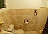 Bathroom 3 (ground floor) with shower at Rio Copey vacation rental in Jaco, walking distance to beach and main street.