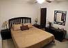 Master Bedroom with Double bed and ensuite bathroom at Costa Linda vacation rental condominiums in Jaco, walking distance to the beach.