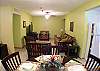 Dining table and living area at Costa Linda vacation rental condominiums in Jaco, walking distance to the beach.