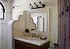 Bathroom 2 (ground floor) with shower at Villa Antigua luxury vacation rental home in south Jaco beach, Costa Rica