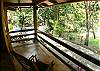 Front terrace seen from Master bedroom at Quinta Teca vacation rental house at Opera Salvaje Playa Hermosa de Jaco