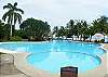 Community pool area and beach at Hermosa Palms gated community in Playa Hermosa, Puntarenas, Costa Rica