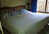 King size bed in Room #3 at beachfront Casa Mandolina, Jaco Costa Rica