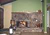 Open to the living room, kitchen dining area.