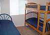 Located on the lower level and has 3 twin beds.