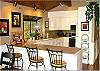 Convenient breakfast bar for your morning coffee or snack.