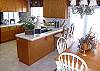Spacious kitchen and dining area.