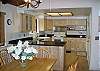 Recently remodeled kitchen with granite counter tops and new appliances.