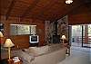 Open to the dining area and kitchen.  Sliding glass doors open to the back deck.