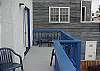 This outside deck offers patio chairs and a Gas BBQ. It can be access from both bedrooms through sliding glass doors.