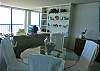 The living area is open to the view... dining area and kitchen. Full size sleeper sofa, cable TV and the view is incredible!